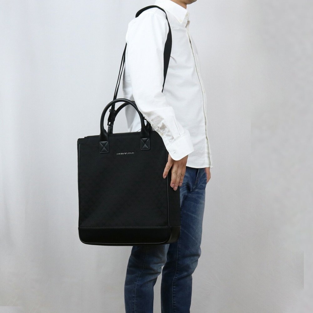 EMPORIO ARMANI Y4N134 Tote Bag BLACK-BLACK-BLACK Black Men's - Picture 6 of 6